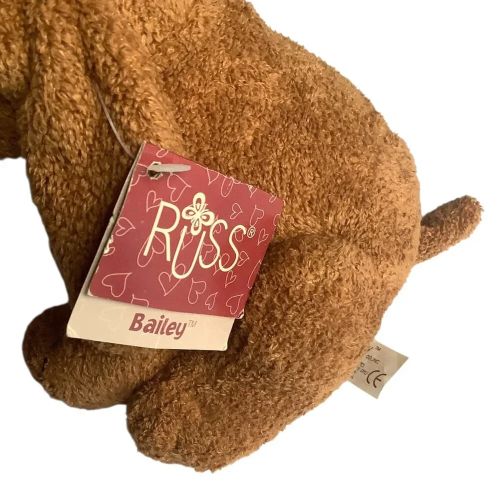 Vtg Russ Luv‎ Pets Bailey Plush Dog 6” Soft Stuffed Animal Toy Handmade